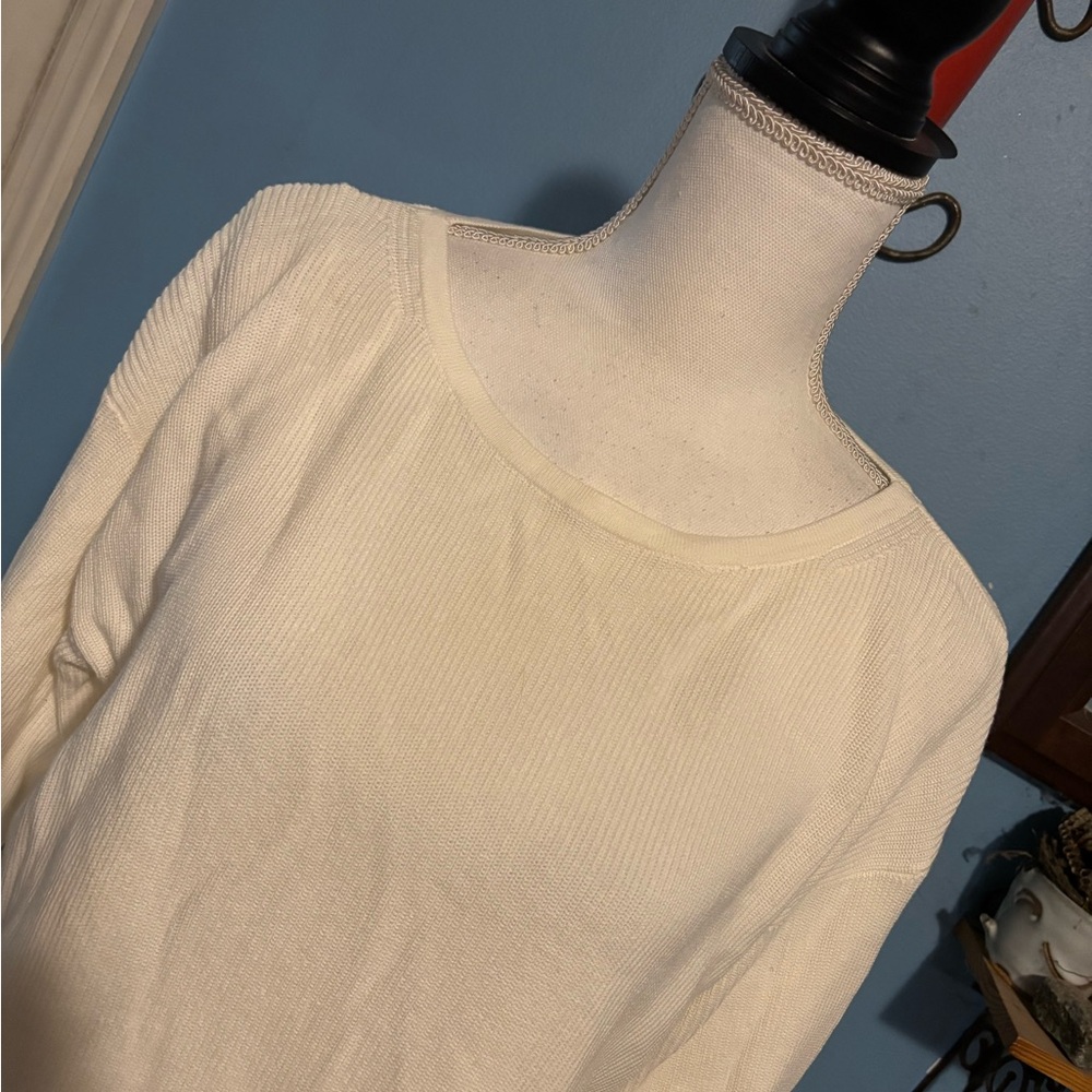 Banana Republic, Cream Colored, Boat Neck, Sweater - Picture 2 of 8
